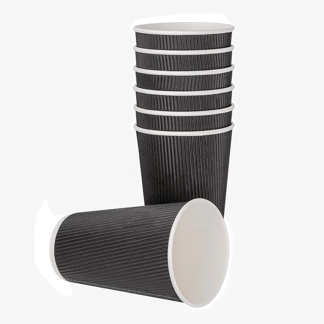 Best Pirce 🛒 Fiesta Recyclable Ripple Wall Takeaway Coffee Cups Black 455ml / 16oz 🔔 3 Best Pirce 🛒 Fiesta Recyclable Ripple Wall Takeaway Coffee Cups Black 455ml / 16oz 🔔 - Image 3