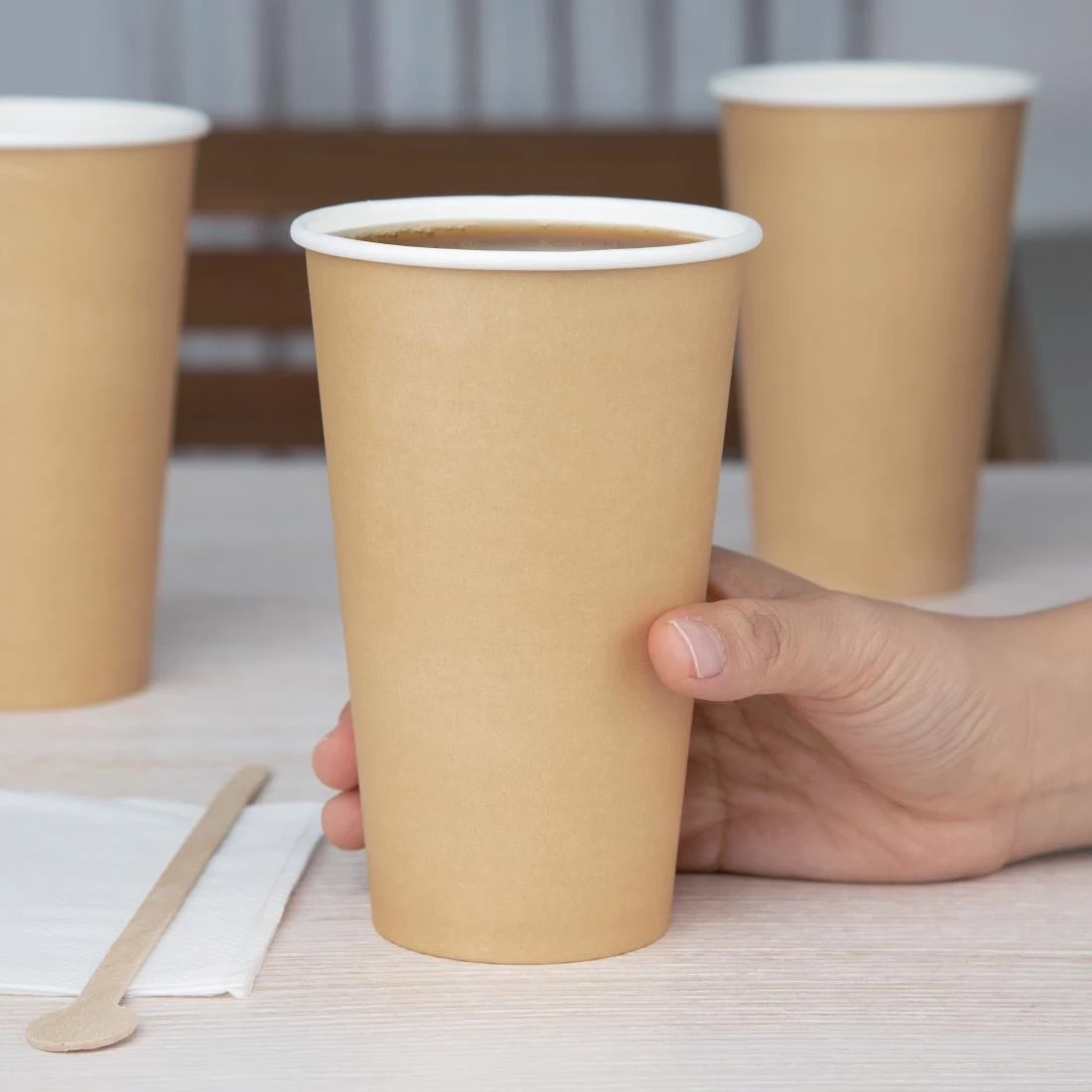 Hot Sale ✔️ Fiesta Recyclable Single Wall Takeaway Coffee Cups Kraft 455ml / 16oz 🔥 4 Hot Sale ✔️ Fiesta Recyclable Single Wall Takeaway Coffee Cups Kraft 455ml / 16oz 🔥 - Image 4