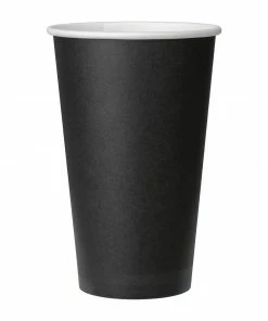 Buy ๐ฅ Fiesta Recyclable Coffee Cups Single Wall Black 455ml / 16oz ๐