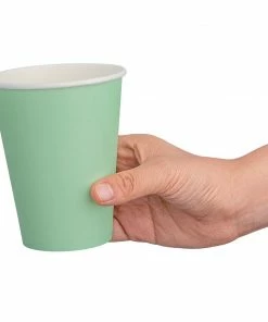 Flash Sale 🛒 Fiesta Recyclable Single Wall Takeaway Coffee Cups Turquoise 340ml / 12oz 😀 -Cleaning & Janitorial Supplies Shop 1381762