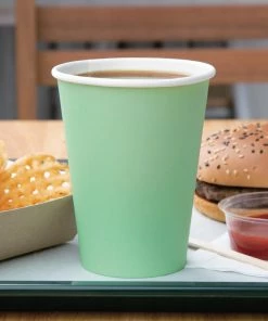 Flash Sale 🛒 Fiesta Recyclable Single Wall Takeaway Coffee Cups Turquoise 340ml / 12oz 😀 -Cleaning & Janitorial Supplies Shop 1381763