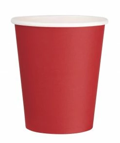 Cheapest 🔔 Fiesta Recyclable Single Wall Takeaway Coffee Cups Red 225ml / 8oz 🎁