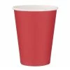 Promo ❤️ Fiesta Recyclable Single Wall Takeaway Coffee Cups Red 340ml / 12oz 🌟