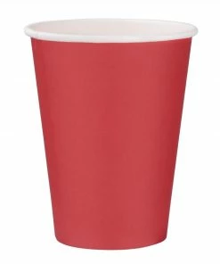 Promo โค๏ธ Fiesta Recyclable Single Wall Takeaway Coffee Cups Red 340ml / 12oz ๐