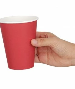 Promo ❤️ Fiesta Recyclable Single Wall Takeaway Coffee Cups Red 340ml / 12oz 🌟 8 Promo ❤️ Fiesta Recyclable Single Wall Takeaway Coffee Cups Red 340ml / 12oz 🌟 -Cleaning & Janitorial Supplies Shop 1381775
