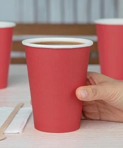 Promo ❤️ Fiesta Recyclable Single Wall Takeaway Coffee Cups Red 340ml / 12oz 🌟 9 Promo ❤️ Fiesta Recyclable Single Wall Takeaway Coffee Cups Red 340ml / 12oz 🌟 -Cleaning & Janitorial Supplies Shop 1381776