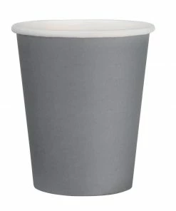 Best Sale 🥰 Fiesta Recyclable Coffee Cups Single Wall Charcoal 225ml / 8oz (Pack Of 1000) 🎁