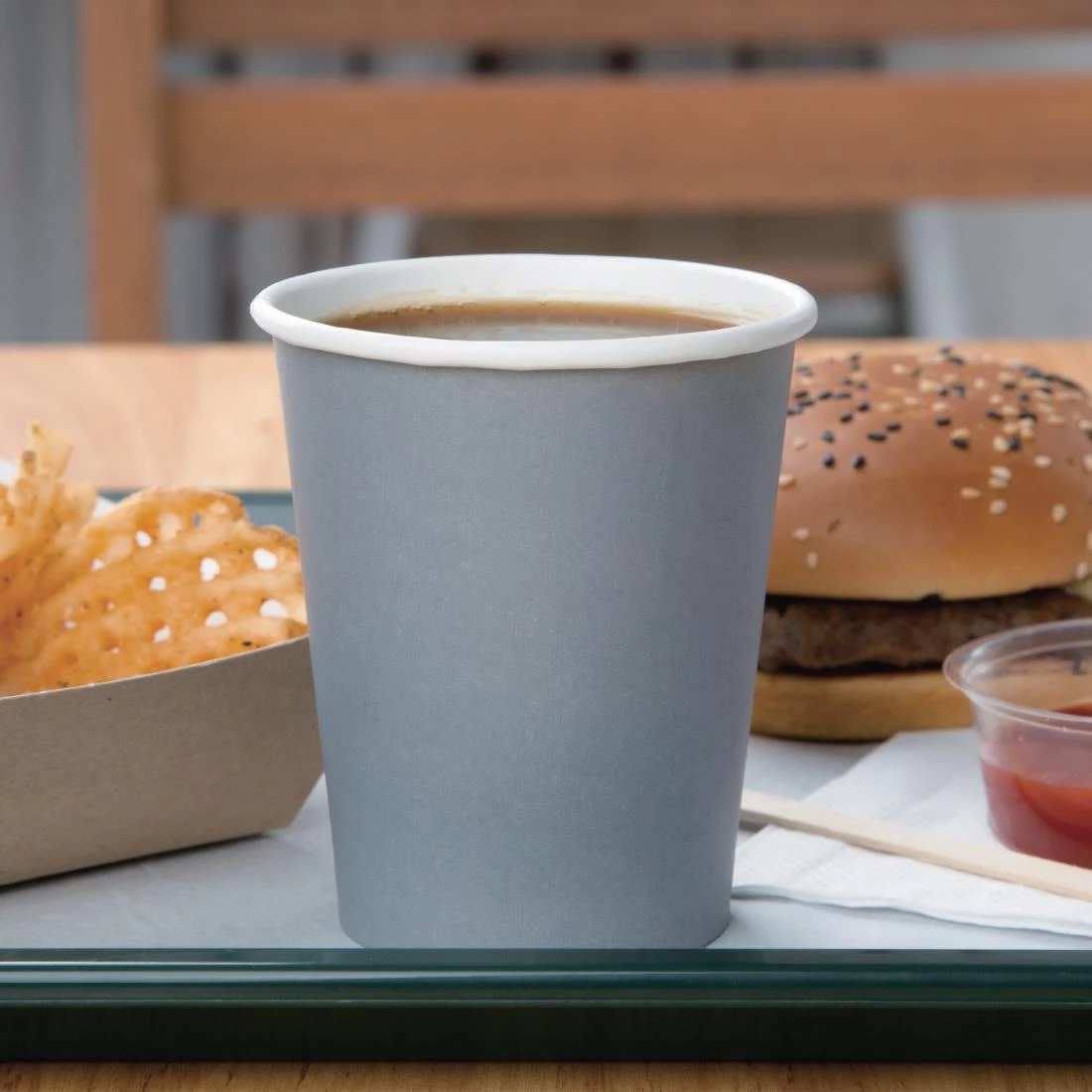 Best Sale 🥰 Fiesta Recyclable Coffee Cups Single Wall Charcoal 225ml / 8oz (Pack Of 1000) 🎁 4 Best Sale 🥰 Fiesta Recyclable Coffee Cups Single Wall Charcoal 225ml / 8oz (Pack Of 1000) 🎁 - Image 4