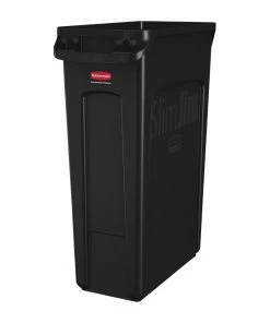 Buy 🔔 Rubbermaid Slim Jim Container With Venting Channels Black 87Ltr 😉