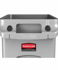 Deals 👏 Rubbermaid Slim Jim Container With Venting Channels Grey 87Ltr ✨ -Cleaning & Janitorial Supplies Shop 232697