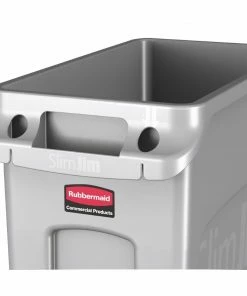 Deals 👏 Rubbermaid Slim Jim Container With Venting Channels Grey 87Ltr ✨ -Cleaning & Janitorial Supplies Shop 232699