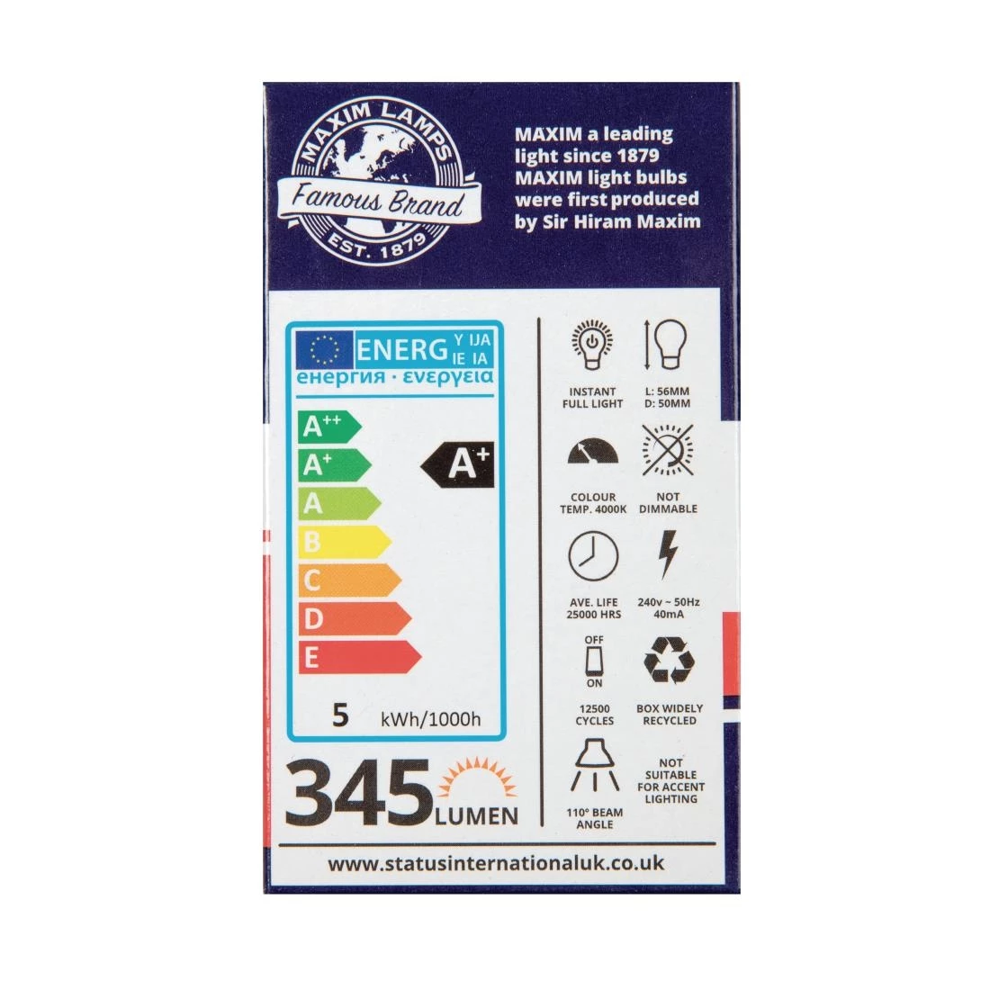 Budget 🧨 Status Maxim LED GU10 Pearl Cool White 5W (Pack Of 10) ✨ 3 Budget 🧨 Status Maxim LED GU10 Pearl Cool White 5W (Pack Of 10) ✨ - Image 3