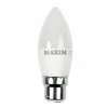 Promo 🔥 Status Maxim LED Candle Bayonet Cap Daylight White 6W (Pack Of 10) 🤩