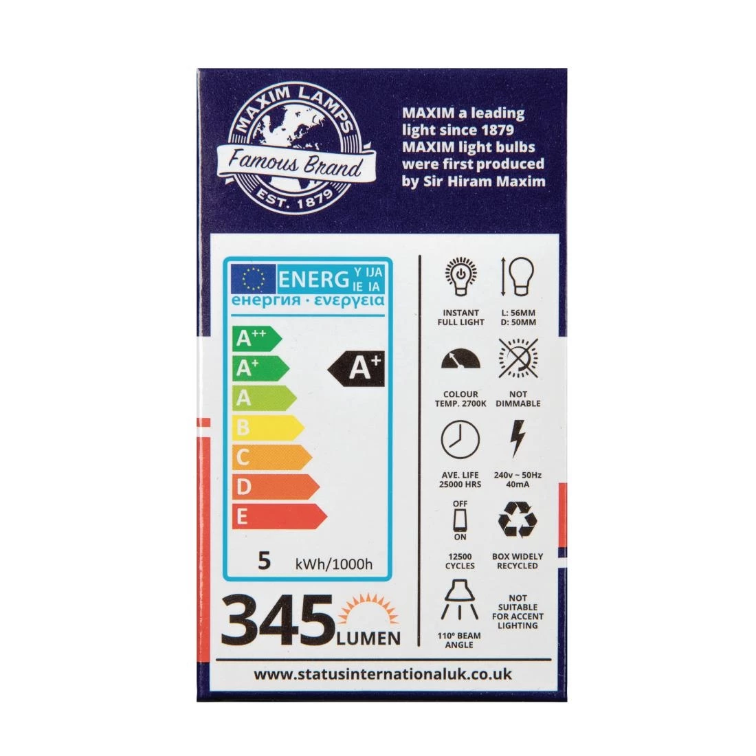 Hot Sale 👏 Status Maxim LED GU10 Pearl Warm White 5W (Pack Of 10) 🔔 3 Hot Sale 👏 Status Maxim LED GU10 Pearl Warm White 5W (Pack Of 10) 🔔 - Image 3