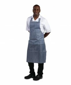 Promo 🎁 Whites Chefs Clothing Whites Waterproof Bib Apron Blue And White 🧨 -Cleaning & Janitorial Supplies Shop a580 021