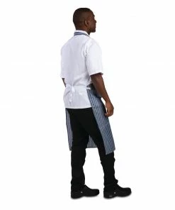 Promo 🎁 Whites Chefs Clothing Whites Waterproof Bib Apron Blue And White 🧨 -Cleaning & Janitorial Supplies Shop a580 025