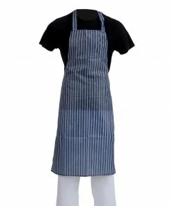 Promo 🎁 Whites Chefs Clothing Whites Waterproof Bib Apron Blue And White 🧨