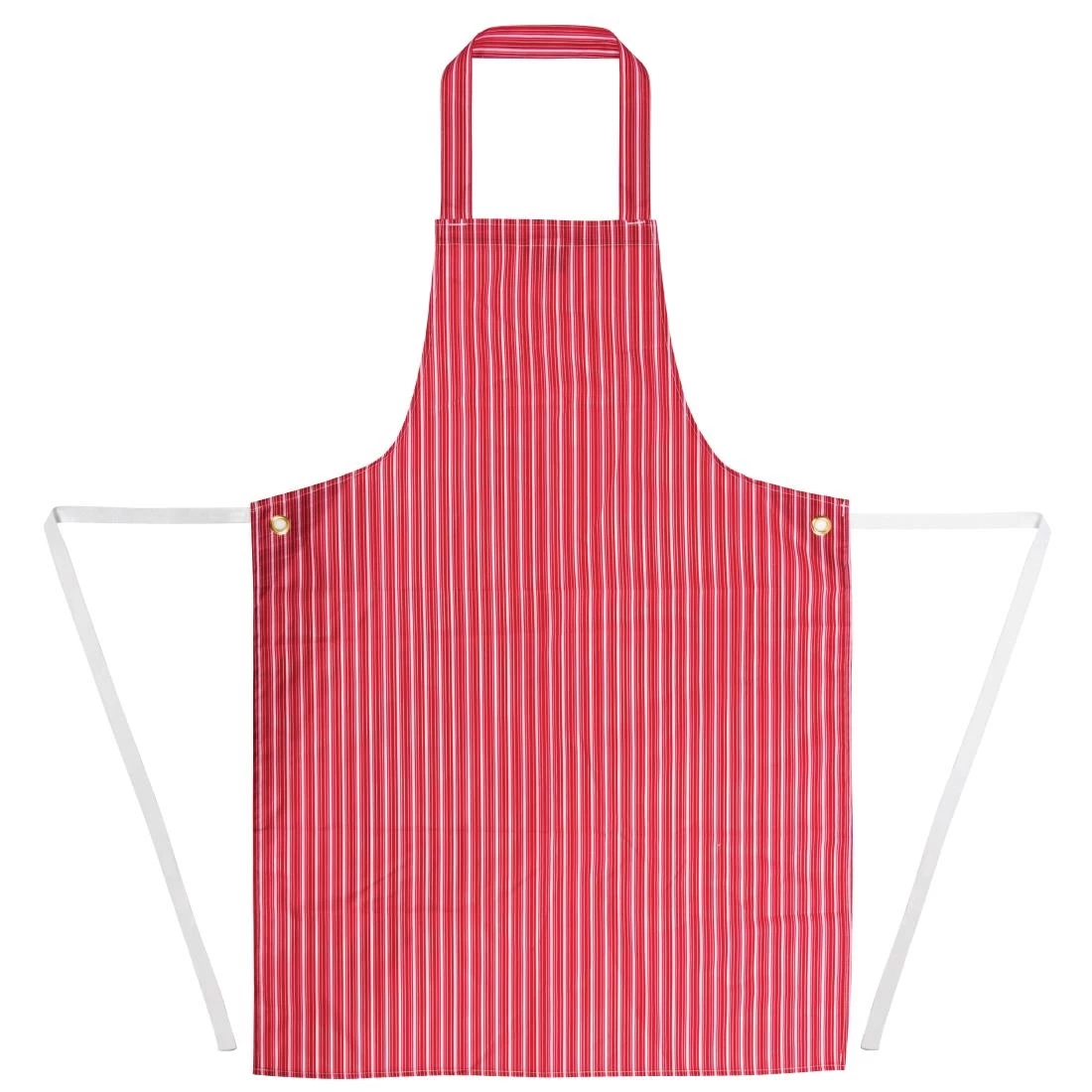Cheap ❤️ Whites Chefs Clothing Whites Waterproof Bib Apron Red And White Stripe ❤️ 2 Cheap ❤️ Whites Chefs Clothing Whites Waterproof Bib Apron Red And White Stripe ❤️ - Image 2