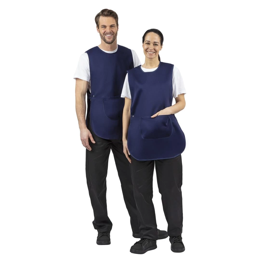 Budget 🌟 Whites Chefs Clothing Tabard With Pocket Navy Blue ❤️ 3 Budget 🌟 Whites Chefs Clothing Tabard With Pocket Navy Blue ❤️ - Image 3