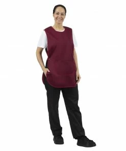 Coupon ๐ฅฐ Whites Chefs Clothing Tabard With Pocket Burgundy Small โ