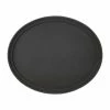 Promo 💯 Olympia Kristallon Polypropylene Oval Non-Slip Tray Black 685mm 😍