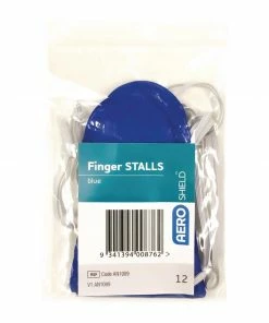 Deals 💯 Aero Fingerstalls Blue (Pack 12) ✔️ -Cleaning & Janitorial Supplies Shop c697 pack