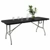 Best Pirce 🎉 Bolero Rectangular Centre Folding Utility Table Black 6ft (Single) 🎉