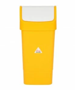 Discount 💯 Scot Young SYR Polypropylene Swing Bin Yellow 50Ltr 😀