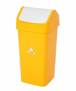Discount 💯 Scot Young SYR Polypropylene Swing Bin Yellow 50Ltr 😀 -Cleaning & Janitorial Supplies Shop cc080 new225398