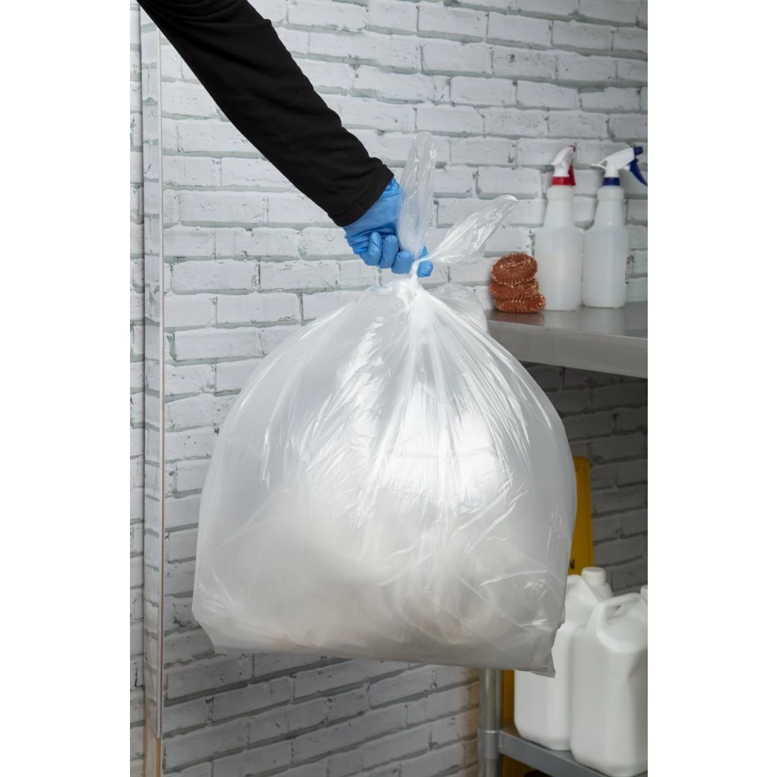 New ❤️ Jantex Light Duty Recycled Bin Bag 10kg 80ltr Clear (Pack Of 200) 👍 4 New ❤️ Jantex Light Duty Recycled Bin Bag 10kg 80ltr Clear (Pack Of 200) 👍 - Image 4