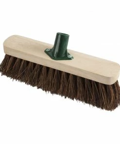 New 🧨 Jantex Wooden Broom Head Stiff Bassine 12in 🤩