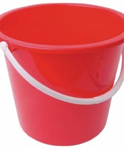 Promo ❤️ Jantex Round Plastic Bucket Red 10Ltr 🔥