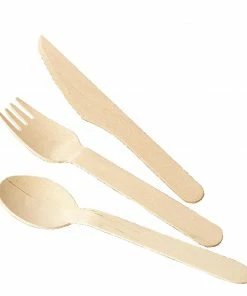 Outlet ⌛ Fiesta Compostable Wooden Dessert Spoons (Pack Of 100) 👏 -Cleaning & Janitorial Supplies Shop cd902 cd904 wooden cutlery