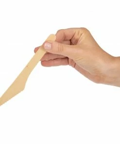 Outlet 🥰 Fiesta Compostable Disposable Wooden Knives (Pack Of 100) ⌛ -Cleaning & Janitorial Supplies Shop cd902 fiestagreen