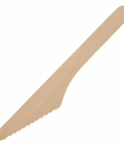 Outlet 🥰 Fiesta Compostable Disposable Wooden Knives (Pack Of 100) ⌛
