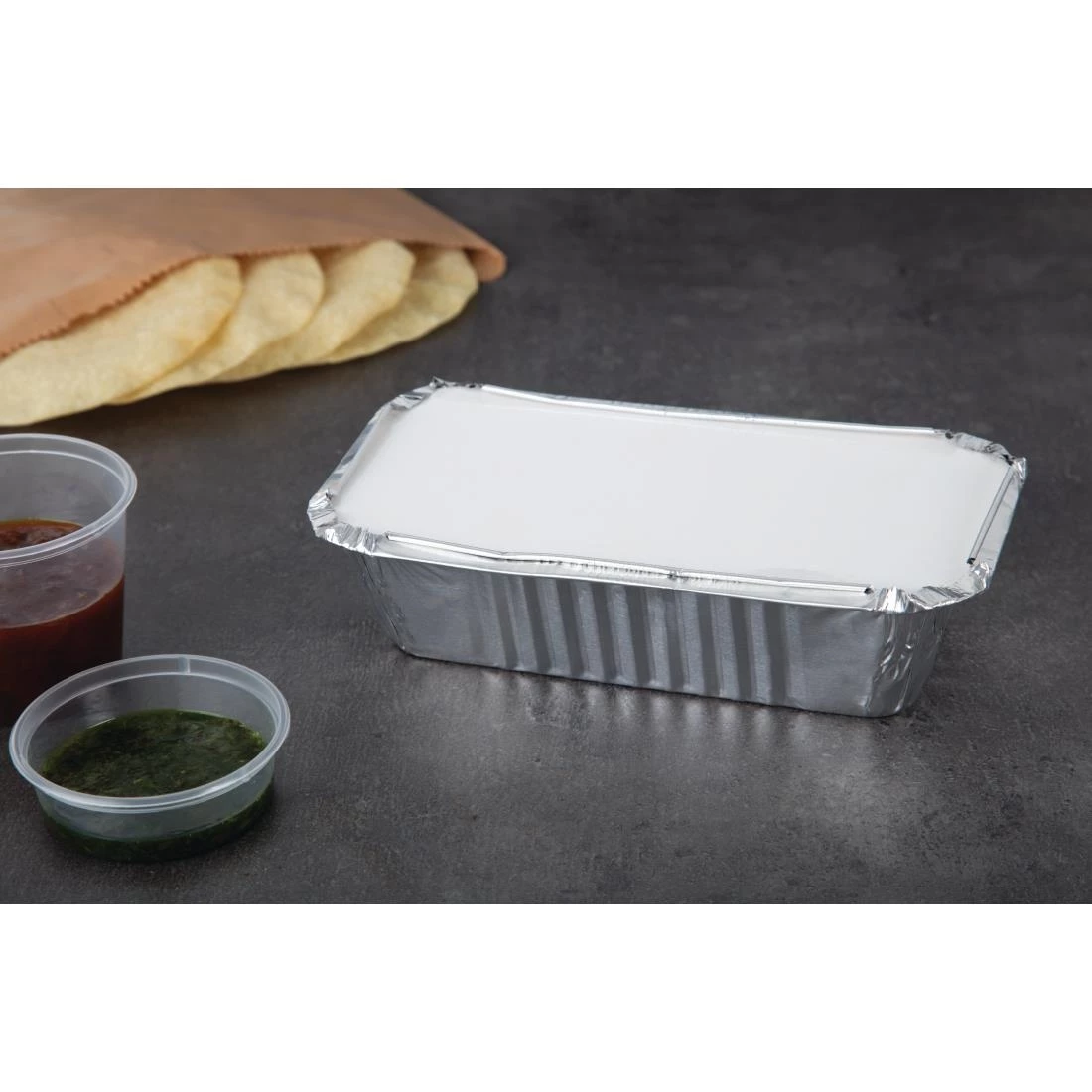 Promo ❤️ Fiesta Recyclable Foil Container Waxed Lids Large (Pack Of 500) 👏 5 Promo ❤️ Fiesta Recyclable Foil Container Waxed Lids Large (Pack Of 500) 👏 - Image 5