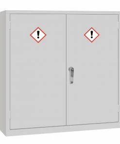 Best Pirce 🛒 Elite Lockers COSHH Cabinet Double Door Grey 30Ltr 🎁
