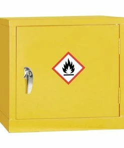 Cheapest 💯 Elite Lockers Hazardous Substance Cabinet Single Door Yellow 5Ltr 👍