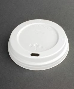 Best deal 👍 Fiesta Recyclable Coffee Cup Lids White 340ml / 12oz And 455ml / 16oz 🛒 -Cleaning & Janitorial Supplies Shop ce257 lidforhotcupswhite2
