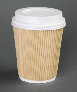Best deal 👍 Fiesta Recyclable Coffee Cup Lids White 340ml / 12oz And 455ml / 16oz 🛒 -Cleaning & Janitorial Supplies Shop ce257 lidforhotcupswhite4