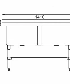 Deals 🤩 Vogue Double Deep Pot Sink 💯 -Cleaning & Janitorial Supplies Shop cf406 front