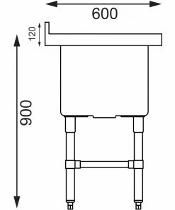 Deals 🤩 Vogue Double Deep Pot Sink 💯 -Cleaning & Janitorial Supplies Shop cf406 side