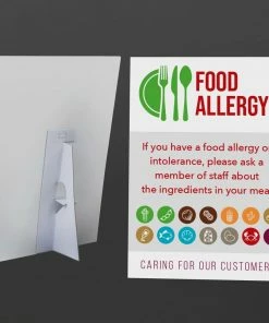 Best reviews of 🛒 Mileta Customer Allergen Symbols & Ingredients Awareness Pub & Cafe Notice (2 X Display Options) 💯