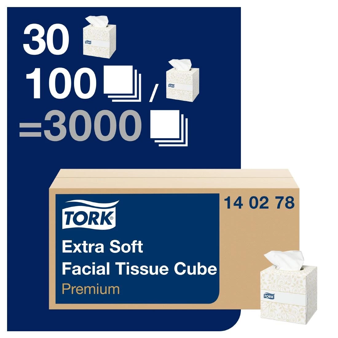 Deals 😍 Tork Premium Extra Soft Facial Tissues Cube 2ply (30x100) 💯 2 Deals 😍 Tork Premium Extra Soft Facial Tissues Cube 2ply (30x100) 💯 - Image 2