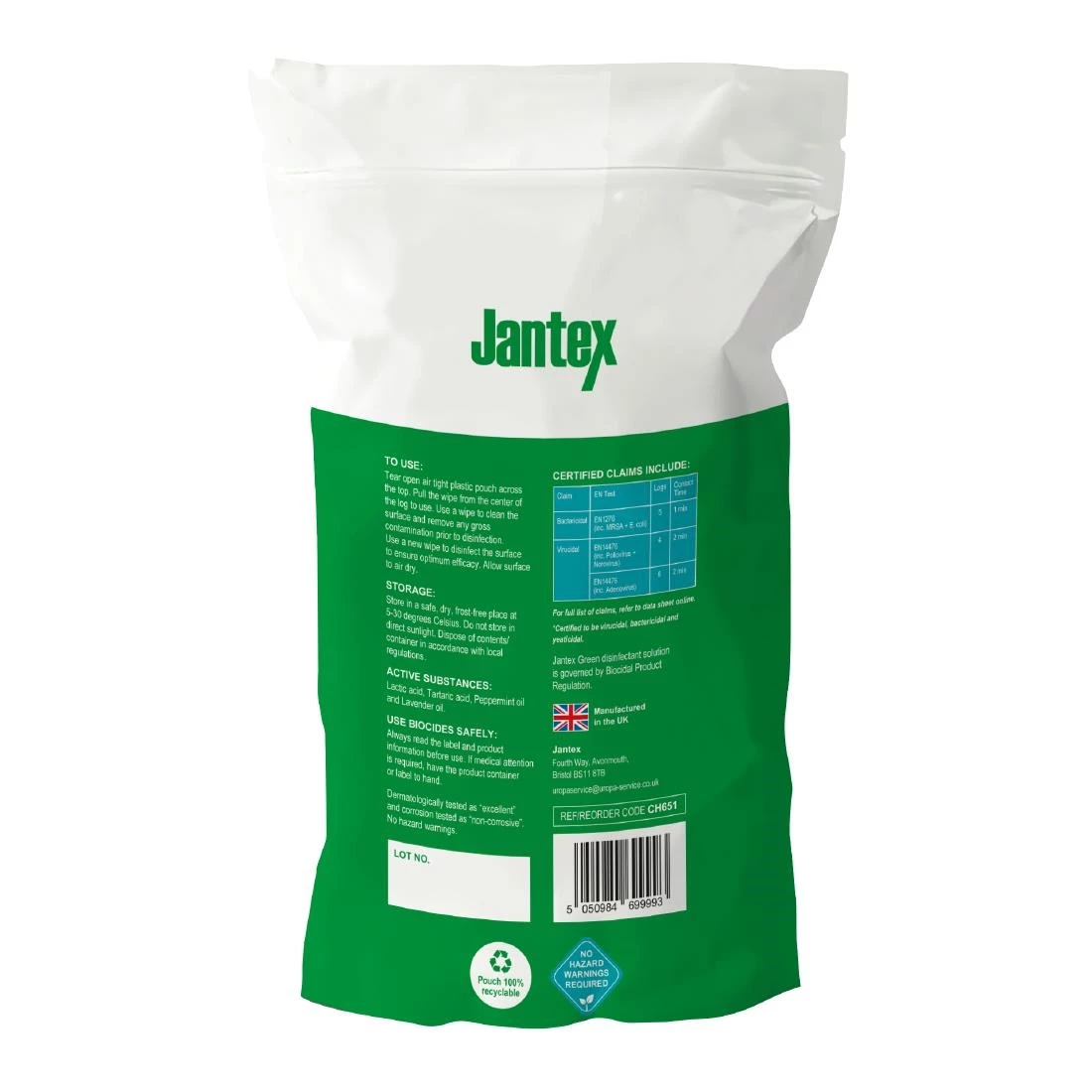 Brand new 🥰 Jantex Green RTU Surface Sanitiser Wipes Refill Pack 200mm (Pack Of 200) ⭐ 2 Brand new 🥰 Jantex Green RTU Surface Sanitiser Wipes Refill Pack 200mm (Pack Of 200) ⭐ - Image 2