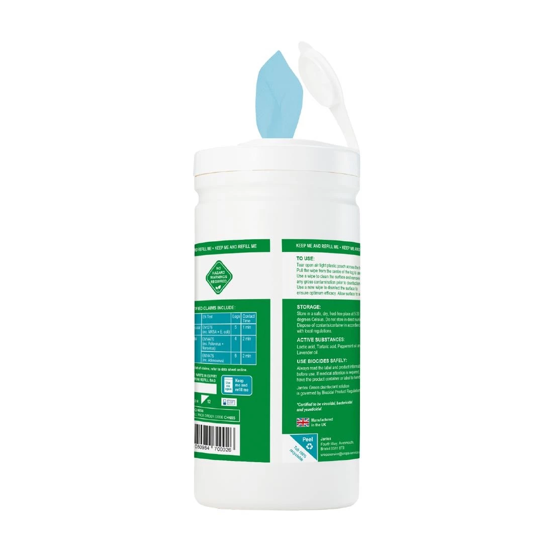 Deals 🌟 Jantex Green RTU Probe Sanitiser Wipes Starter Tub 130mm (Pack Of 100) 😉 2 Deals 🌟 Jantex Green RTU Probe Sanitiser Wipes Starter Tub 130mm (Pack Of 100) 😉 - Image 2