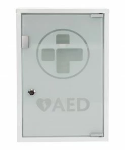 Outlet 🛒 Reliance Medical Automated External Defibrillator Alarmed Metal Cabinet ✔️ -Cleaning & Janitorial Supplies Shop ch787 frontempty