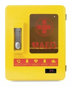 Budget 🔥 Reliance Medical Automated External Defibrillator Alarmed Outdoor Heated Metal Cabinet 🧨 -Cleaning & Janitorial Supplies Shop ch788 frontlightoff