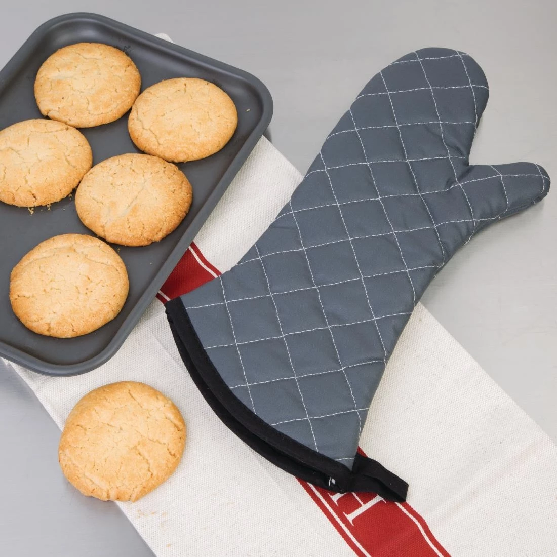 Discount π Vogue Flame Retardant Charcoal Oven Mitt 17" π 3 Discount π Vogue Flame Retardant Charcoal Oven Mitt 17" π - Image 3