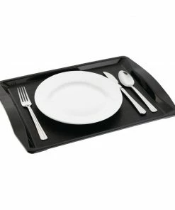 Best Pirce 🧨 Olympia Kristallon Polypropylene Handled Fast Food Tray Black 420mm 🎁 -Cleaning & Janitorial Supplies Shop cm940 handledfastfoodtray3